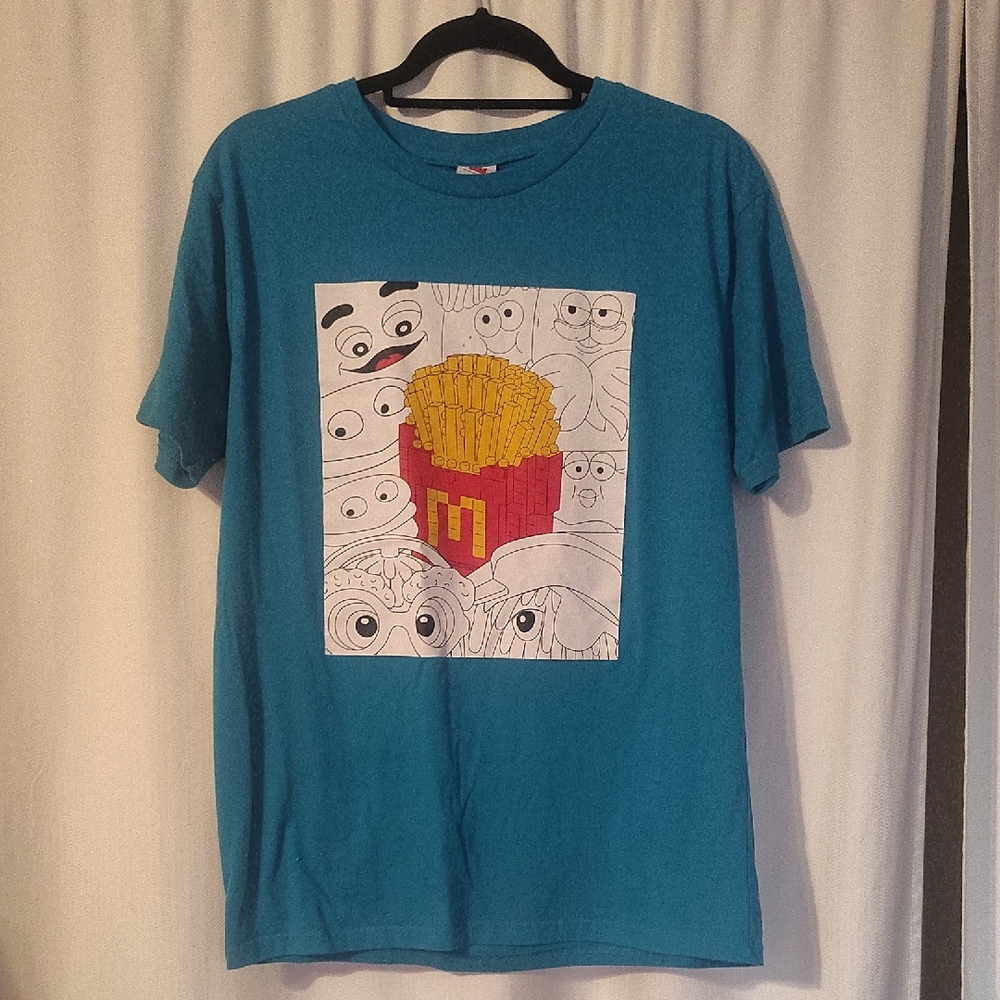 McDonald's Crew T Shirt Block Fries Size L